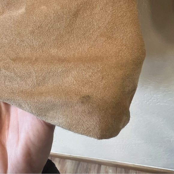 Vintage Western Open Front Super Soft Tan Suade Boho Jacket - Picture 5 of 17